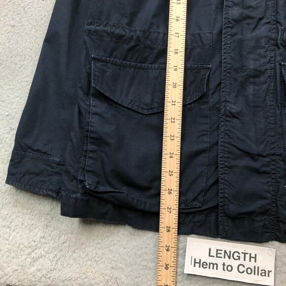GAP X Industrial Standard Ripstop Military Utility Jacket Hooded Mens Small Navy - Picture 7 of 10